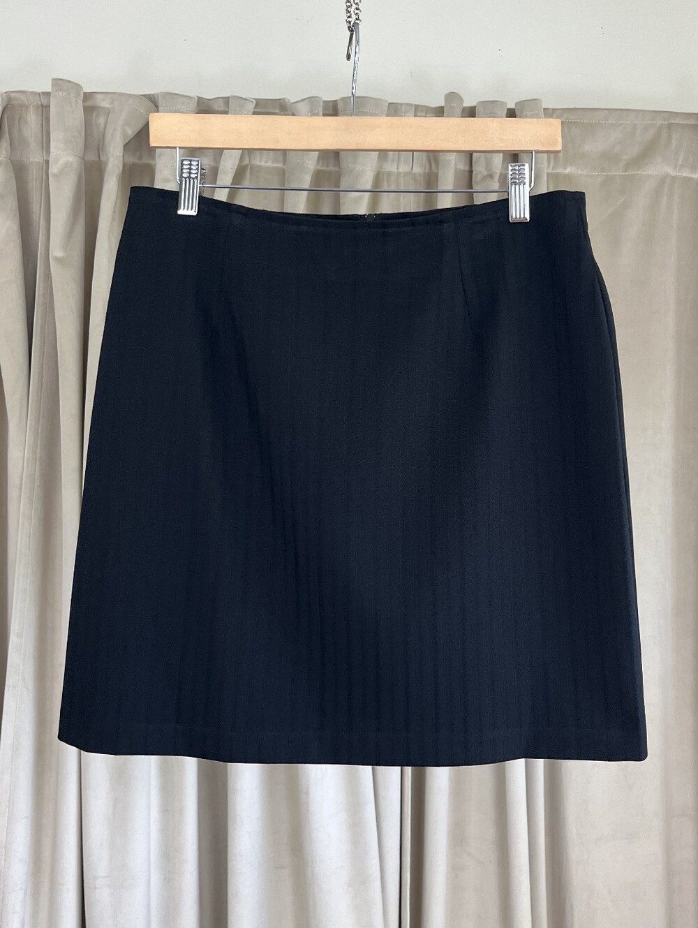 Vintage Breakin' Loose Black Pinstriped Spaghetti Strap Two-Piece Skirt Set - Picture 7 of 8